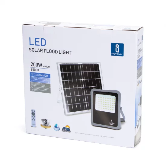 Aigostar Outdoor Flood Light With Solar Panel And Remote Controller LED